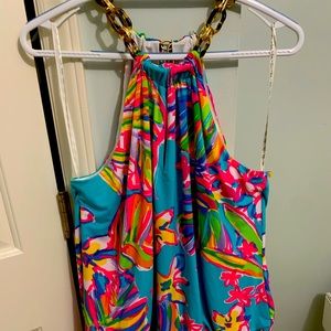 Lilly Pulitzer floral key hole summer dress